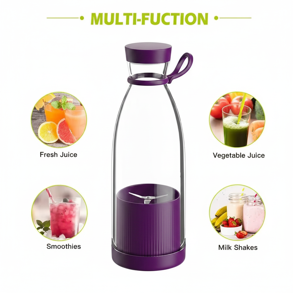 Purple Portable USB Rechargeable Blender